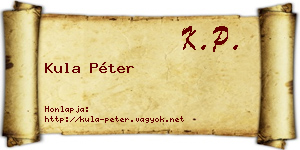 Kula Péter névjegykártya